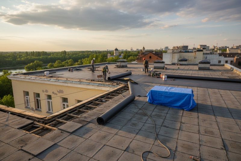 Flat Roof Replacement in Chelmsford, MA